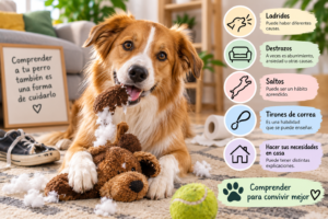 Problemas de comportamiento en perros: causas frecuentes y cómo actuar Conoce las causas frecuentes de los problemas de comportamiento en perros y cómo actuar ante ladridos, destrozos, saltos, mordisqueo y otras dificultades de convivencia